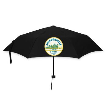 Jacksonville Skyline Crest - Regenschirm (klein) - Schwarz - Vorne