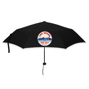 Sin City Skyline Vintage Circle Logo - Umbrella (small) - black - Front
