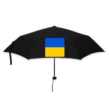 Ukraine flagge - Regenschirm (klein) - Schwarz - Vorne