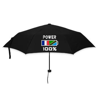 La Tanzanie et France Power 100 % - Parapluie standard - noir - Devant