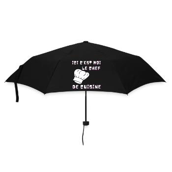 Ici c’est moi LE CHEF de cuisine chef humour - Parapluie standard - noir - Devant