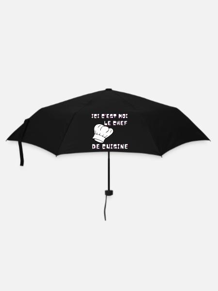 Ici c’est moi LE CHEF de cuisine chef humour - Parapluie standard - noir