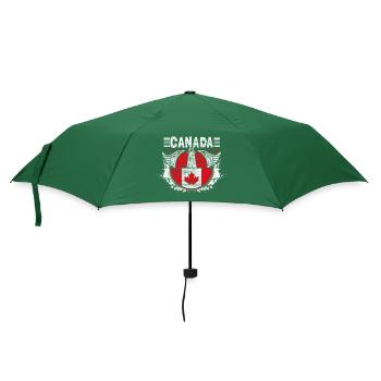 Kanada Ahornblatt Geschenk - Regenschirm (klein) - Flaschengrün - Vorne