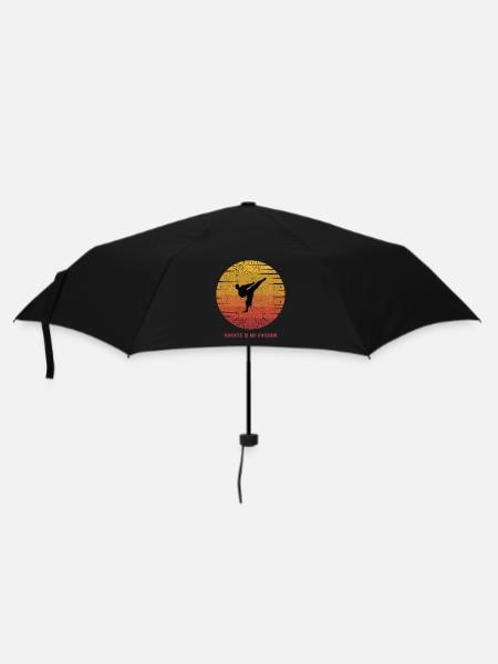 Karate - Regenschirm (klein) - Schwarz