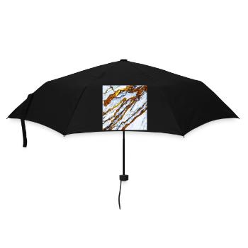 Le marbre blanc rencontre l’or - Parapluie standard - noir - Devant