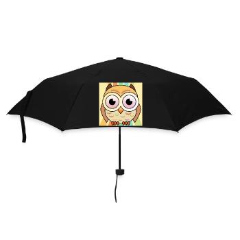 RETRO EULE - TIERBILDER - Regenschirm (klein) - Schwarz - Vorne