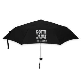 Götti the man the myth the legend - Umbrella (small) - black - Front