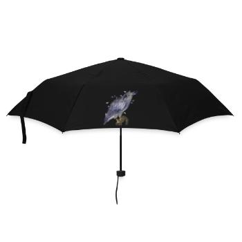 Harpy Eagle – Majestic Bird of Prey Illustration - Umbrella (small) - black - Front