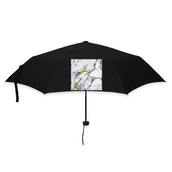Marbre Or Blanc Texture - Parapluie standard - noir - Devant