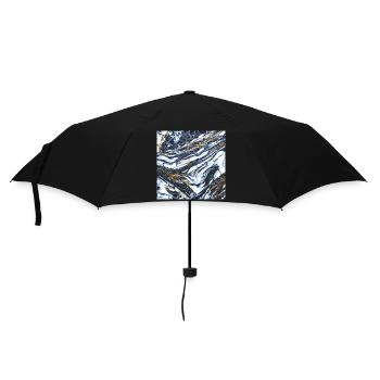 Marble meets gold Marble gold texture - Umbrella (small) - black - Front
