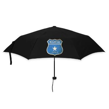 Mogadischu Somalia Wappen Flaggen Design - Regenschirm (klein) - Schwarz - Vorne