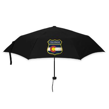 Colorado Wappen Design - Regenschirm (klein) - Schwarz - Vorne