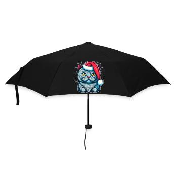 Pretty Winter kitten design for all kitten fans - Umbrella (small) - black - Front