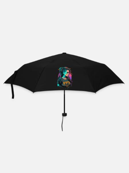 Fearsome Punk Girl le cadeau idéal pour les nerds de la technologie - Parapluie standard - noir