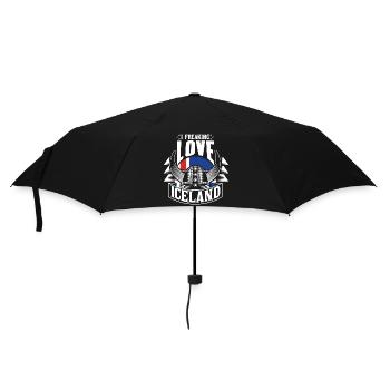 Iceland Volcanic Island Fahne - Umbrella (small) - black - Front