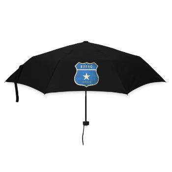 Burao Somalia Wappen Flaggen Design - Regenschirm (klein) - Schwarz - Vorne