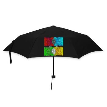 Colourful Cats (Pop Art) designed by HeiArts - Umbrella (small) - black - Front