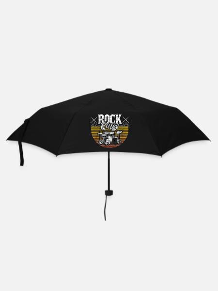 Schlagzeug Drummer Snare Geschenkidee - Regenschirm (klein) - Schwarz