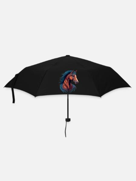 Dessin de chevaux - Parapluie standard - noir