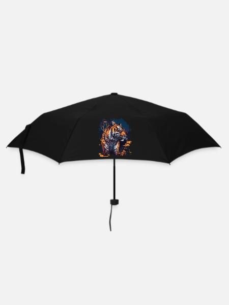 Tiger - Regenschirm (klein) - Schwarz