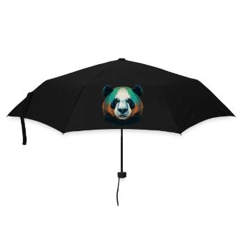 Panda Lover Geschenk - Regenschirm (klein) - Schwarz - Vorne