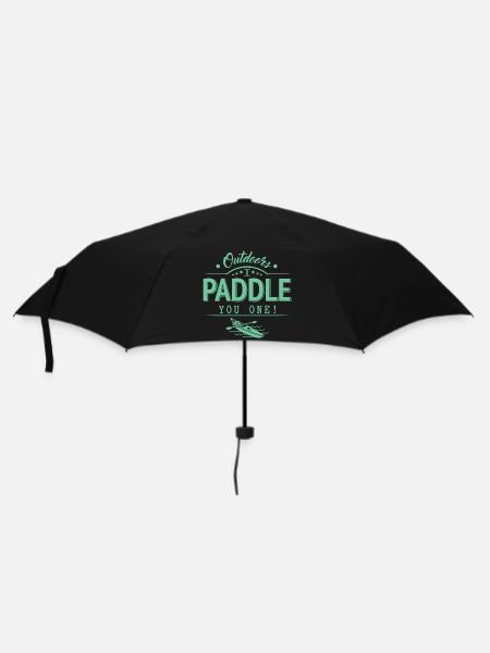 Draußen Paddele ich dir eins - Regenschirm (klein) - Schwarz