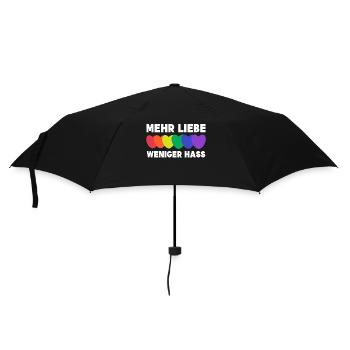 Heart Relationship LGBT STatement Love Human Rights - Umbrella (small) - black - Front