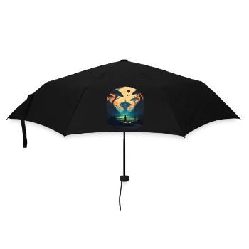Espace extraterrestre vert - Parapluie standard - noir - Devant