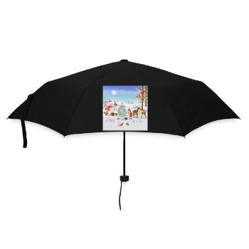 Christmas-Winter Fairy Tale - Umbrella (small) - black - Front