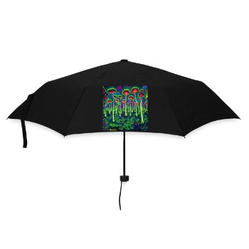 Magic psychedelic forest - Umbrella (small) - black - Front