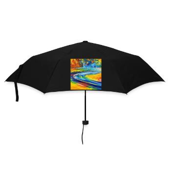 Neo-impressionist street - Umbrella (small) - black - Front