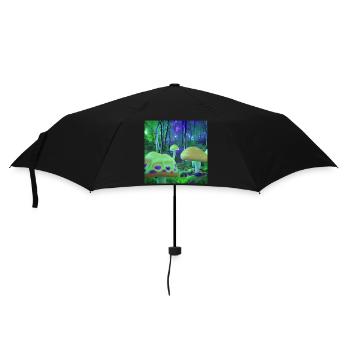 Magic psychedelic forest - Umbrella (small) - black - Front
