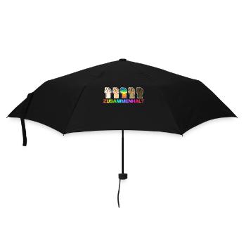 Lgbt Menschenrechte Transgender Regenbogen Spruch - Regenschirm (klein) - Schwarz - Vorne