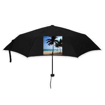 It's time for a holiday beach - Umbrella (small) - black - Front