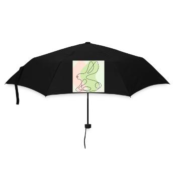 EASTER BUNNY LINE DRAWING - Umbrella (small) - black - Front