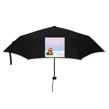 WEIHNACHTEN AUF FÖHR - FAULTIER WEIHNACHTSMANN - Regenschirm (klein) - Schwarz - Vorne