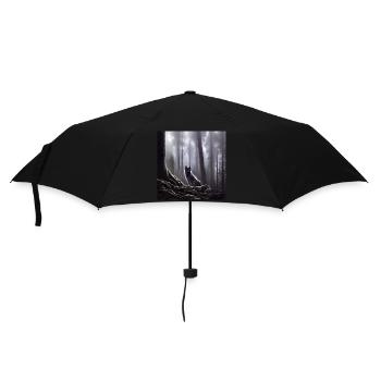 Wolf in the forest - Umbrella (small) - black - Front