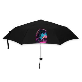 Miami Beach 80s Girl - Umbrella (small) - black - Front