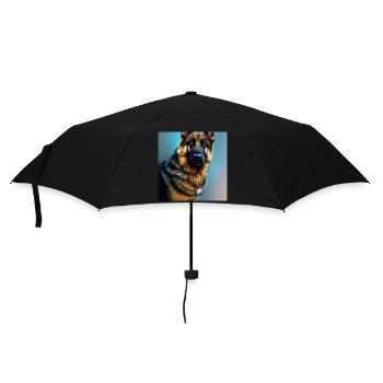 Deutscher Schäferhund - Regenschirm (klein) - Schwarz - Vorne
