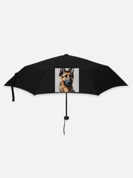 Entzückender Deutscher Schäferhund - Regenschirm (klein) - Schwarz