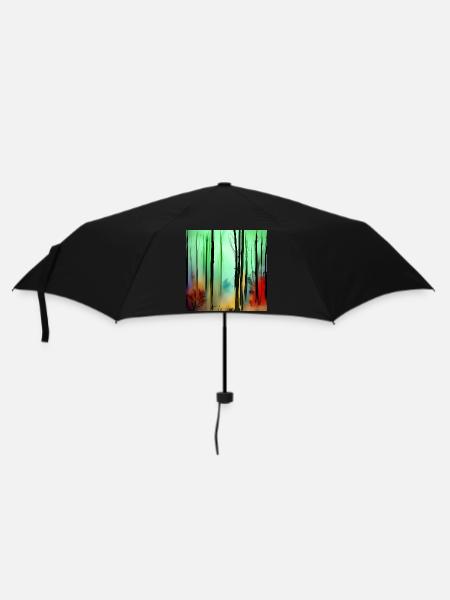 Autumn watercolor forest - Umbrella (small) - black