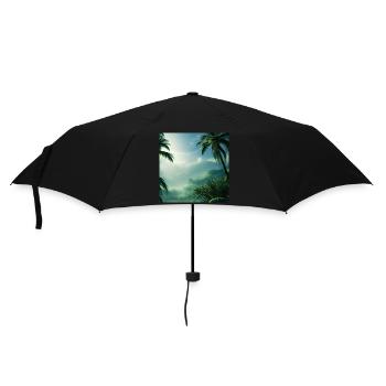 Palmier vacances nature - Parapluie standard - noir - Devant