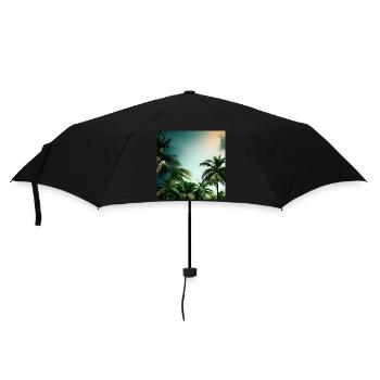 Landscape with palm trees - Umbrella (small) - black - Front