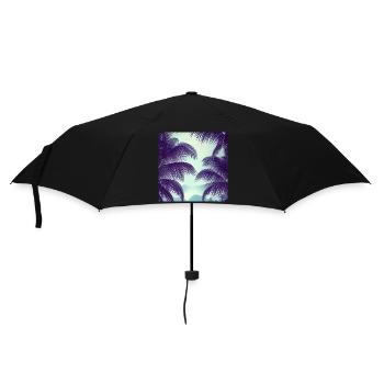 Palm leaves art - Umbrella (small) - black - Front