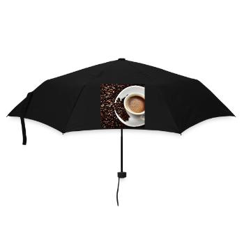 Morning coffee - Umbrella (small) - black - Front