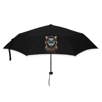 Ich brauche nur Katzen und Musik - Regenschirm (klein) - Schwarz - Vorne