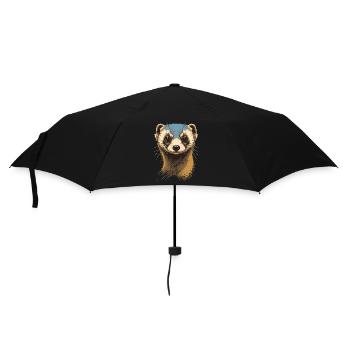 Atemberaubendes Frettchen - Regenschirm (klein) - Schwarz - Vorne