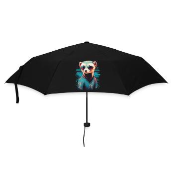 Ferret with Sunglasses - Umbrella (small) - black - Front