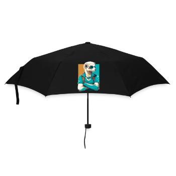 Frettchen Dude - Regenschirm (klein) - Schwarz - Vorne