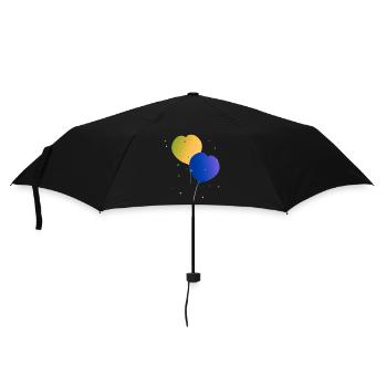 Ballons, Luftballonherzen - Regenschirm (klein) - Schwarz - Vorne